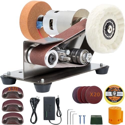 Mini Belt Sander, Electric Small Sander Knife Sharpener 7...