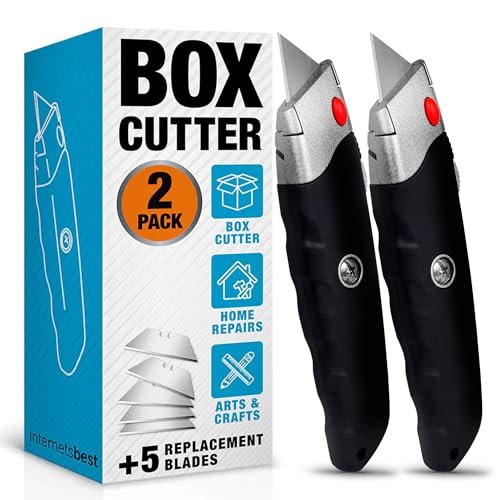 INTERNET'S BEST Premium Utility Knife Set | Retractable Box...