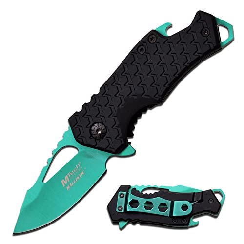 MTech USA – Spring Assisted Folding Knife Green Blade...