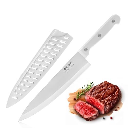 JINLIFA 8 inch Chef Knife, Stainless Steel with Protective...