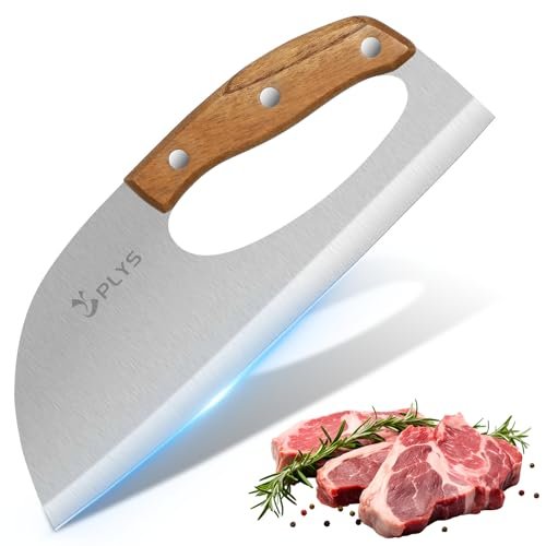 Plys Kitchen Meat Cleaver Knife, Unique Effort Saving Chef...