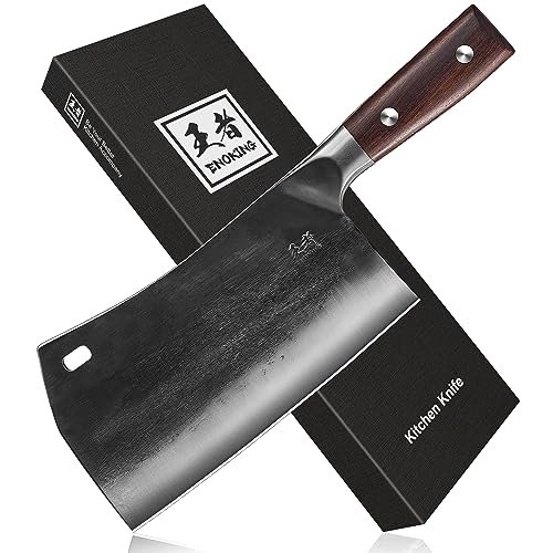 ENOKING 7.5″ Cleaver Knife, Chef’s Knives – Hand Forged...