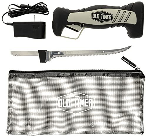 Old Timer Cordless Electric Fillet Knife with 8in Serrated...