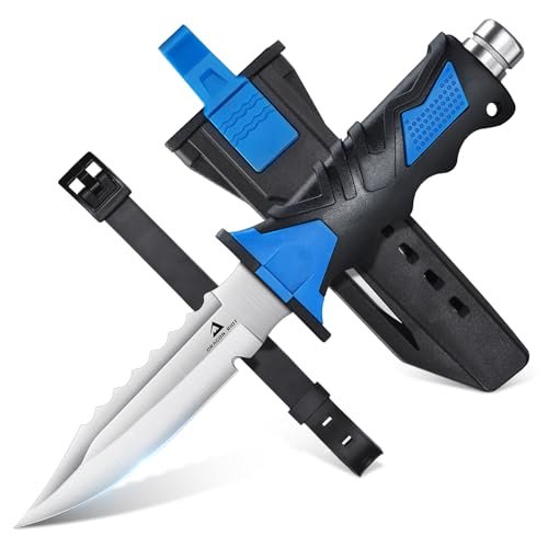 DRAGON RIOT Scuba Diving Knife with Leg Straps and Sheath