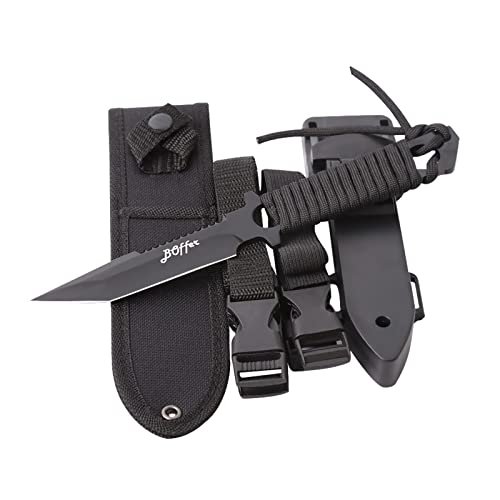 Dive Knife Scuba Diving Knife, Black Tactical Blade with...