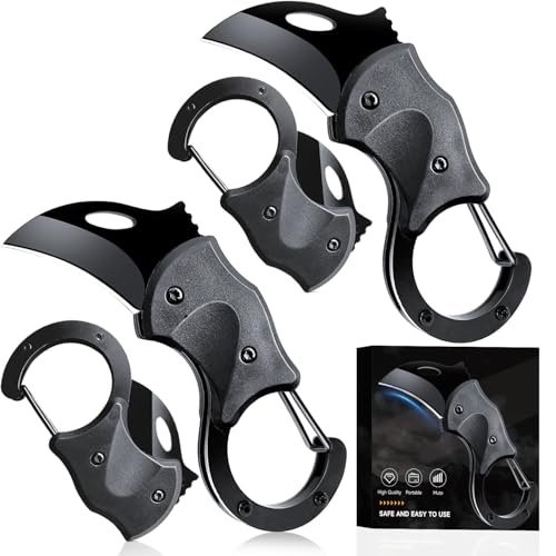 2 Pack Pocket Knife, EDC knife for Keychain Box Cutter