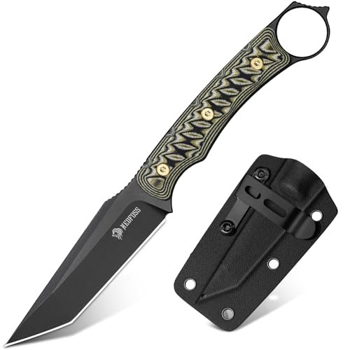 NedFoss PIONEER Small EDC Fixed Blade Knife with 14C28N...