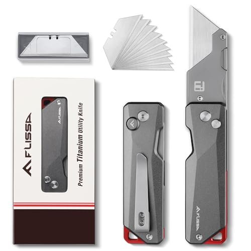 FLISSA Advanced Titanium Utility Knife, CNC Unibody,...