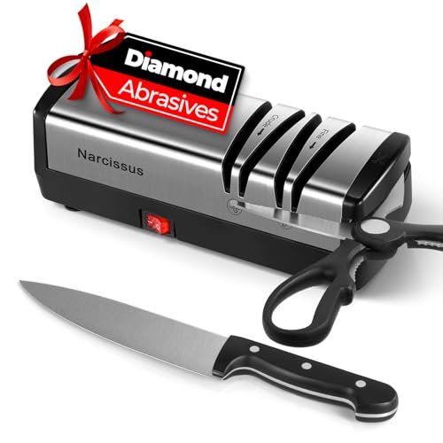 Narcissus Knife Sharpener, Diamond Abrasives Electric Knife...
