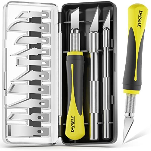 DIYSELF 16-Piece Exacto Knife Set, Craft Knife with...