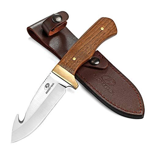 Mossy Oak Fixed Blade Gut Hook Knife, 9.5-inch Full Tang