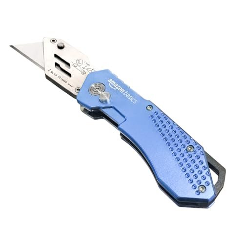Amazon Basics Folding Utility Knife Box Cutter with Locking...