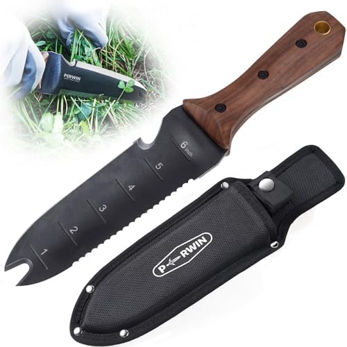 PERWIN Hori Hori Garden Knife, Garden Tools with Sheath