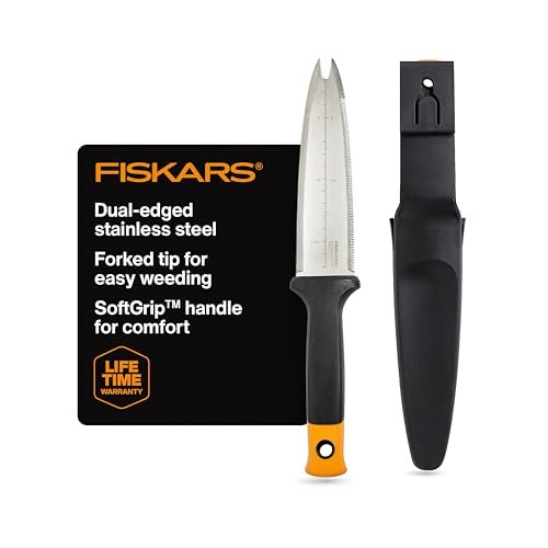 Fiskars Hori Hori Garden Knife with Sheath, multipurpose...