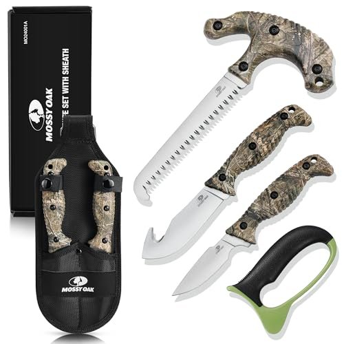 Mossy Oak Field Dressing Kit, 4 Pcs Camouflage Knife Set