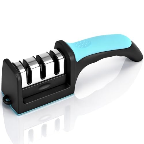 VYKTRIY Premium 3-Stage Knife Sharpener - Professional...