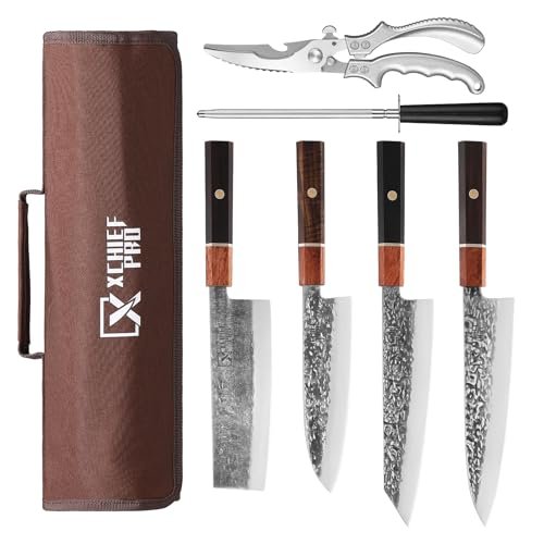 XCHIEF PRO Japan Knife Set, High Carbon Steel Forged Knives