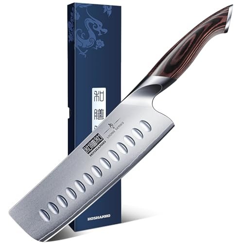 HOSHANHO 7 Inch Nakiri Knife, Japanese High Carbon...