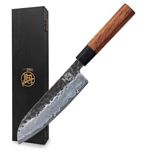 MITSUMOTO SAKARI Santoku Chef Knife 7 inch High Carbon Steel