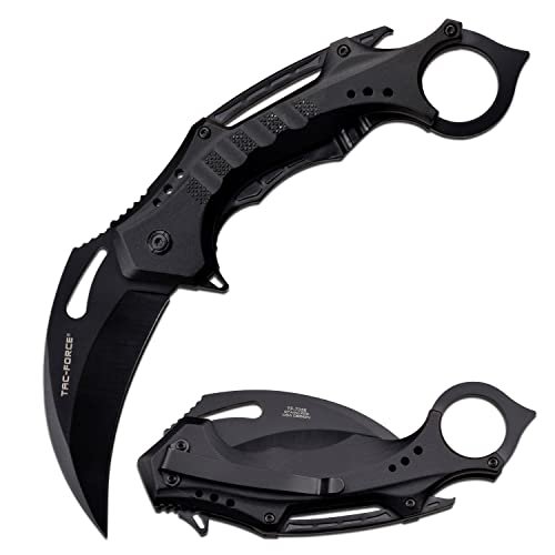 Tac-Force Folding Pocket Knife, 3.25-inch Black Blade,...