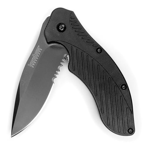 Kershaw Clash Black Serrated Pocketknife, 3