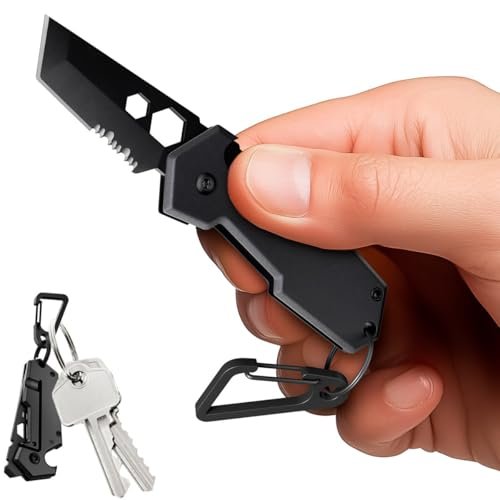Mini Keychain Knife with Carabiner - 1.3