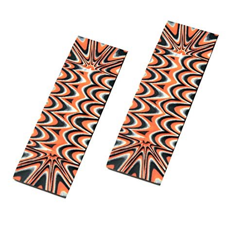 AOHOCA 2 pcs G10 Micarta Knife Handle Scales Orange Black