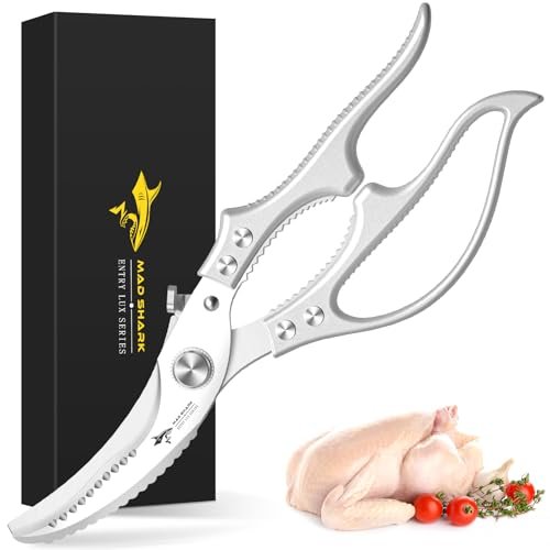 MAD SHARK Heavy Duty Poultry Shears, Kitchen Meat Cutting...