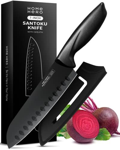Home Hero 2 Pcs Santoku Knife with Sheath