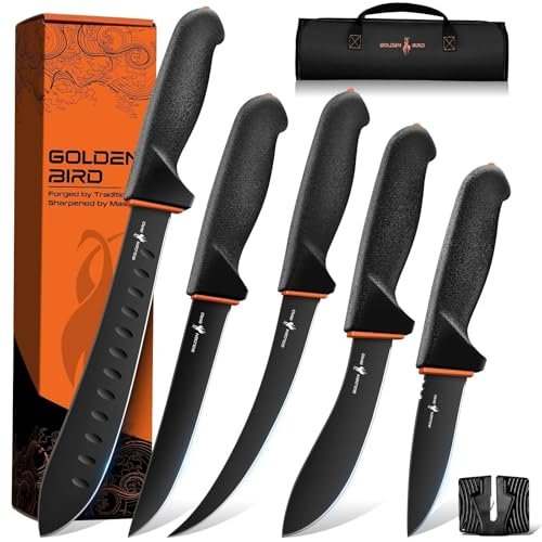 Golden Bird Butcher Knife Set - Non-slip Game Processing Kit