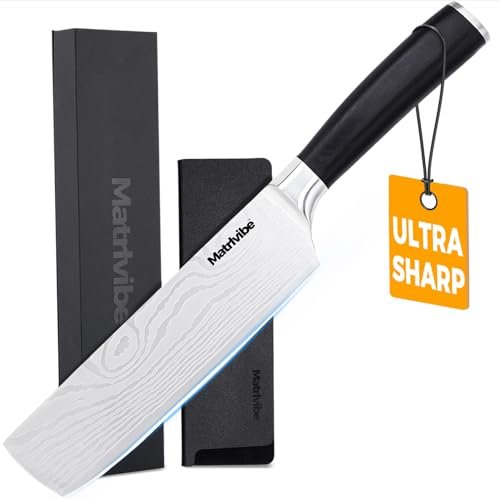 MATRLVIBE Nakiri Knife - 7” Razor Sharp Vegetable Cleaver