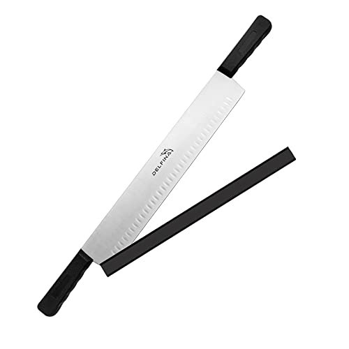 DELFINA 15 Inch Double Handle Cheese Knife with Blade...
