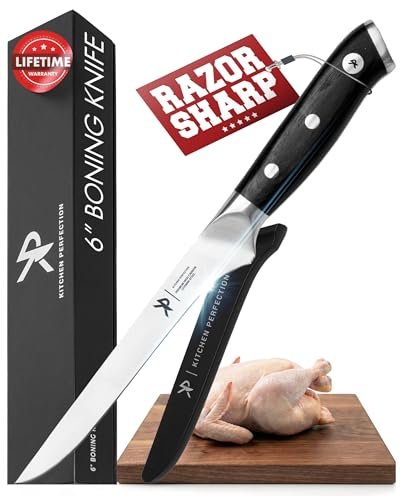 Kitchen perfection 6” Boning Knife for Meat Cutting and...