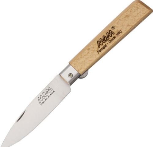 MAM MAM3AB Medium Linerlock Drop Brown Beechwood Folding...