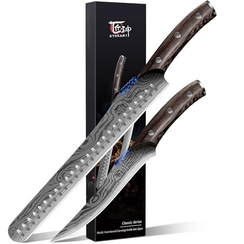 SYOKAMI Brisket Slicing Knife Set, Carving and Boning Knives