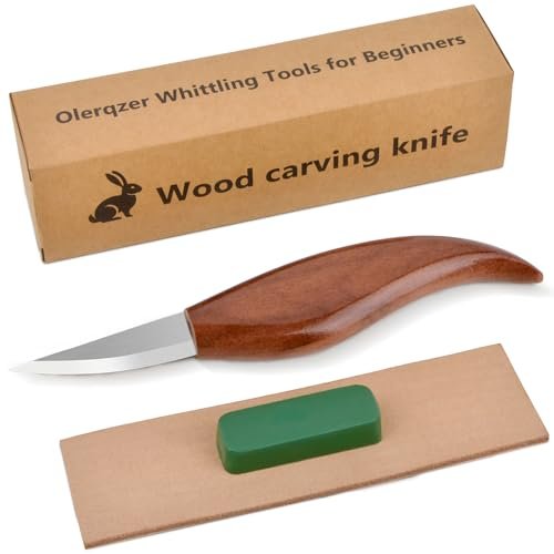Olerqzer Wood Carving Knife With Leather Strop and...