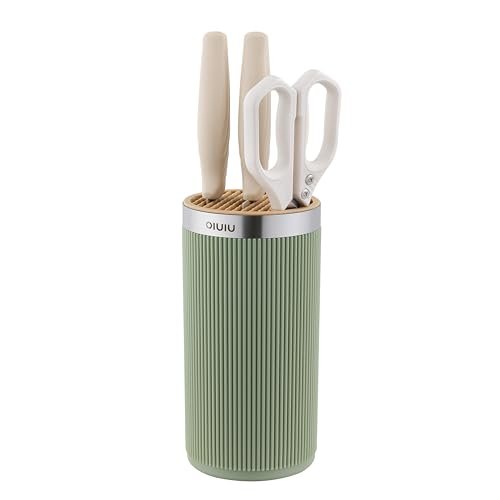Knife Block without Knives, OLULU Universal Round Storage...