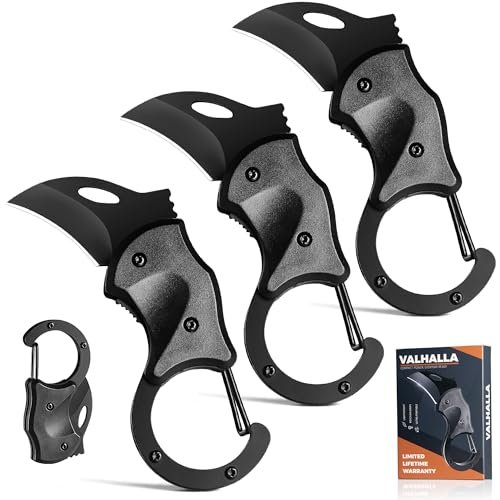 VALHALLA BIRD 3 Pack Small Pocket Knife EDC Box Cutters