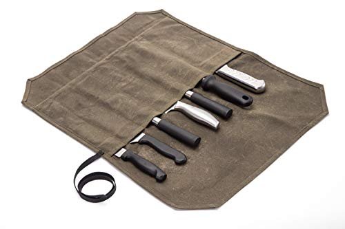 HERSENT Knife Roll,Chef’s Knife Case,Knife Bag,Waxed Canvas...