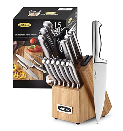 McCook® Knife Sets,German Stainless Steel Knife Block with...