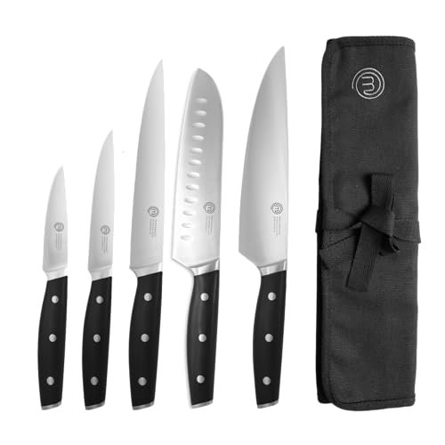 MasterChef Chef Knife Set with Bag, Knife Roll Set