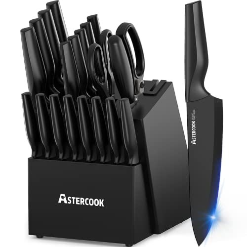 Knife Set, Astercook 21 Pieces Knife Sets with Sharpener...