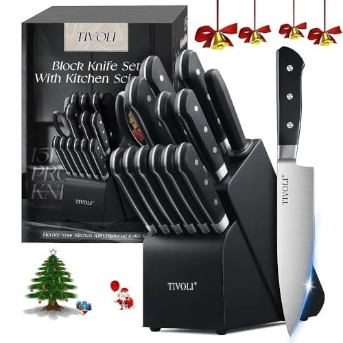 TIVOLI 2025 Knife Set 15 PCS High Carbon Stainless Steel