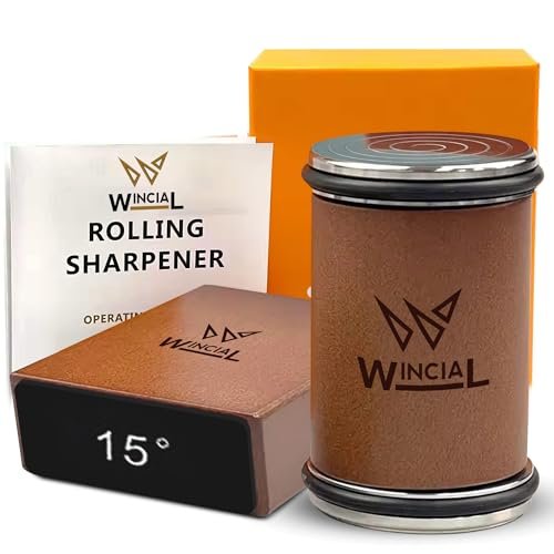 Wincial Rolling Knife Sharpener | Professional 15° Angle...