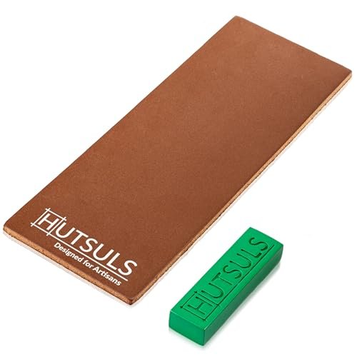 Hutsuls Brown Leather Strop with Compound - Knife Sharpener...