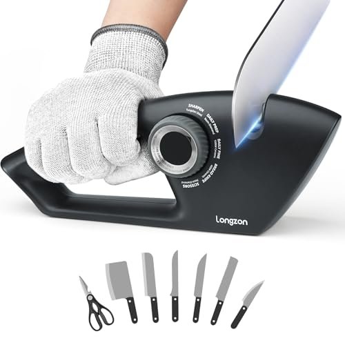Longzon 5-in-1 Knife Sharpener 5 Stage for Knives and...