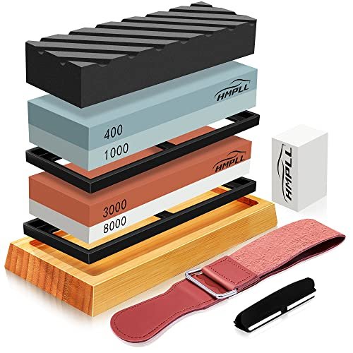 HMPLL Knife Sharpening Stone Set, Professional Whetstone...