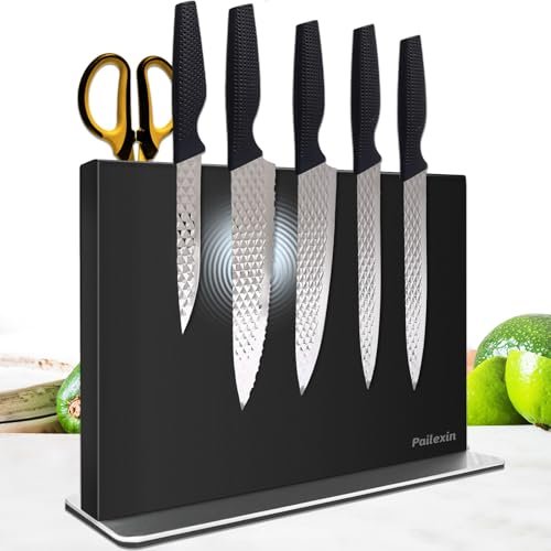 Pailexin Magnetic Knife Block Without Knives—Black...