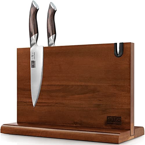 HOSHANHO Magnetic Knife Block 14 x 10 Double Sided Stand