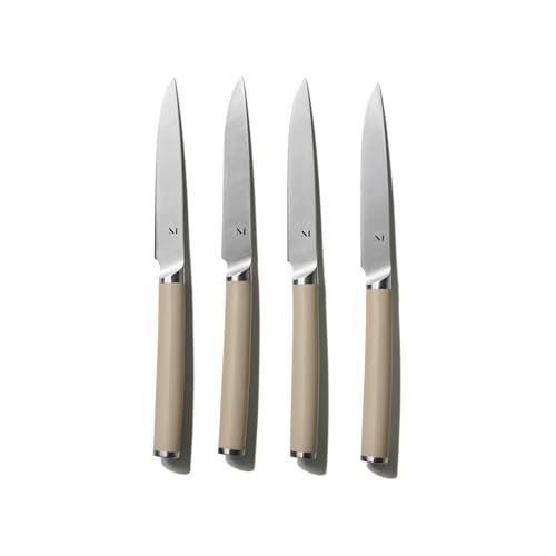 Material, The 5pc Stainless Steel Steak Knives with Holder,...